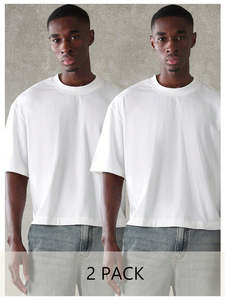 T-shirts Homme Oversize Personnalisables avec Logo, Coupe Boxy, Coton Molletonné Lourd 300 GSM, Vente en Gros, T-shirts Tendance Pas Chers - Product Image 2