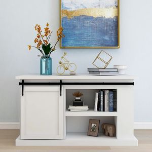 Kit porta scorrevole in acciaio al carbonio Mini nero 48 "per ferramenta da cucina - Product Image 1