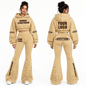 Conjunto Deportivo de Dos Piezas para Mujer, Estampado Waffle, Sudadera con Capucha de Manga Larga, Pantalón Ajustado, Estilo Casual Urbano - Product Image 2