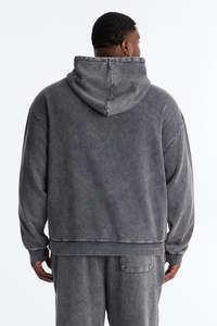 Nouveau Hoodie Vintage Gris Délavé à l'Acide pour Homme, Qualité Printemps-Automne, 420 g/m², Effet Soleil, Vente en Gros 2026 - Product Image 2