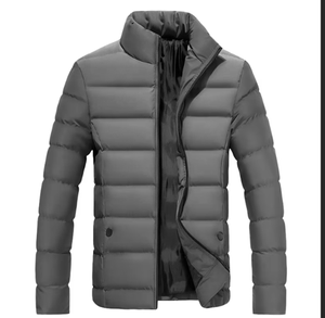 Everyday Wear Puffer Jacket Men <b>Warm</b> Hooded Quilted Coat Casual Lightweight Winter Outerwear Street Style Trend - Product Image 1