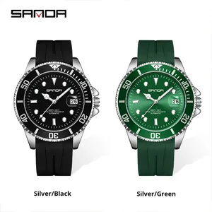 Reloj de cuarzo para hombre, calendario, resistente al agua, correa de silicona, reloj deportivo informal a la moda, reloj deportivo de negocios, luz nocturna sencilla - Product Image 4