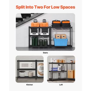 Scaffalature Industriali in Metallo a 5 Ripiani per Carichi Pesanti da 900 kg, 40 cm P x 90 cm L x 180 cm H, Regolabili per Garage - Product Image 2