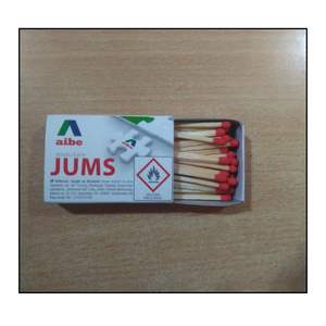 Allumettes de poche écologiques modernes et vintage, tête rouge, 40 bâtonnets, logo personnalisé imprimé, emballage en carton duplex blanc - Product Image 5