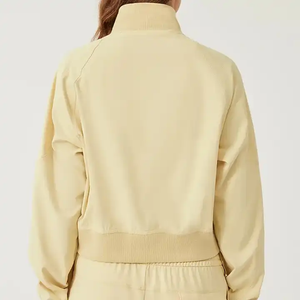 Latest Style Women Heavyweight <b>Cropped</b> Hoodie Oversized Drop Shoulder <b>Cropped</b> <b>Zip</b> <b>up</b> Hoodie - Product Image 5