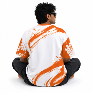 Camiseta de Fútbol Blanca y Naranja de Manga Corta, Personalizable con Estampado, para Aficionados - Product Image 6