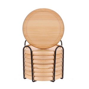Ensemble de sous-verres géométriques en bambou artisanal, vente en gros |   Artisan de Moradabad - Product Image 5