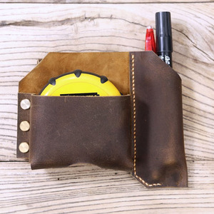 Porte-mètre en cuir de qualité supérieure, pochette durable pour ceinture à outils, idéal pour charpentiers, électriciens, ateliers, travaux de construction, équipement de travail OEM à vendre - Product Image 4