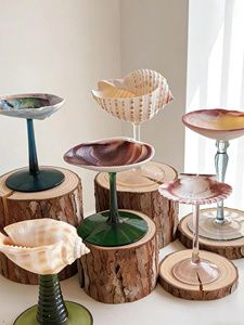 Verres à cocktail en coquillages faits à la main – Verres à vin en coquillages – Articles de bar côtiers uniques – Décoration de mariage sur la plage sur mesure - Product Image 3