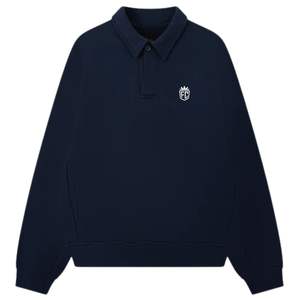 Conjunto de Sudadera Polo y Pantalones Cortos de Algodón para Hombre, Estilo Urbano, con Cuello Acanalado, Ropa Deportiva de Moda - Product Image 1