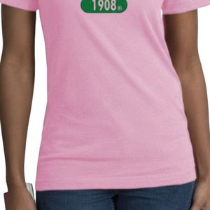 เสื้อยืดแขนสั้นผู้หญิงสีชมพูพร้อมลายกราฟิกสีเขียวผ้าฝ้ายลำลองคอกลมแฟชั่นฤดูร้อนนุ่มสบายสวมใส่ได้ทุกวัน - Product Image 6