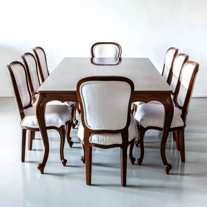 Juego de Mesa de Comedor de Madera Maciza al por Mayor con 6 Sillas, Muebles de Comedor de Madera para Restaurantes, Cafés, Hoteles y Hogares - Product Image 1