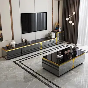 Neu 2022 luxuriöser TV-Schrank modernes TV-Ständer und Couch tisch mit Schublade für Wohnzimmer möbel