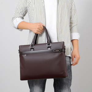 Maletín de Cuero PU Personalizado, Bolso de Mano Ejecutivo para Hombre, Bolsa para Archivos de Gran Capacidad, Bolsa de Hombro para Computadora - Product Image 5