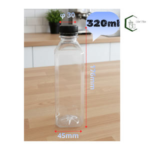 Botella de Plástico PET de 320 ml con Tapa de Rosca en Forma de Bolígrafo para Té con Leche, Té de Burbujas, Jugos y Bebidas, Servicios OEM de Fábrica en Vietnam - Product Image 4