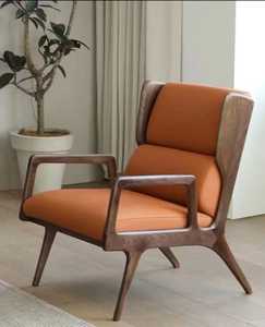 Midcentury Modern Bedroom <b>Chair</b> Tufted upholstered armchair Hand Made Wooden Frame Living Room Bedroom <b>Chair</b> For Home Villa - Product Image 6