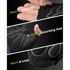 Wholesale Custom Made High Quality Heavy Duty Half-Finger Racing Cycling Gloves /Polyester/Spandex Materials Non-Slip - Product Image 4