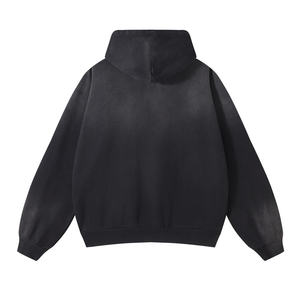 Sudadera con capucha y cremallera completa para hombre, 100% algodón, forro polar, corte regular, para uso casual en invierno. - Product Image 2