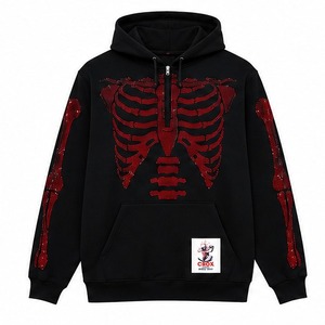 Sudadera con Pedrería para Hombre de la Mejor Calidad, 100% Algodón, Tela Suave y Transpirable, Diseño con Acentos de Cristal, Cómoda, Informal, Moda Urbana - Product Image 6