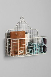 Metal Wire <b>Storage</b> <b>Basket</b> <b>Rectangle</b> Hanging Simple Design Multi-Purpose Neatening Organizer - Product Image 4