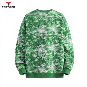 Sweat-shirts d'hiver pour hommes, col rond, sans doublure, en molleton, avec logo personnalisé des fabricants, effet délavé, en vente - Product Image 2