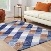 Tapis de sol abstraits doux et confortables en polyester non tissé, antidérapants, modernes, fabriqués à la machine, de haute qualité, à poils moyens, pour aspirateur