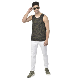 Custom Fitness <b>Men</b> Tank Top Ribbed Polyester Cotton Sleeveless Gym <b>Singlets</b> Comfortable Fit Casual Tank Top - Product Image 5