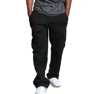 Pantalon de jogging cargo ample et surdimensionné pour homme, en molleton épais, multi-poches, en coton, style streetwear, personnalisable - Product Image 2