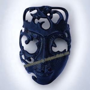 Masque facial créatif fait à la main Art mural en métal Sculptures murales en métal suspendues parfaites pour l'étude salon chambre à coucher hôtel - Product Image 3