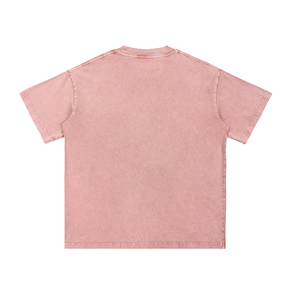 เสื้อยืดโอเวอร์ไซส์ผ้าฝ้ายวินเทจสไตล์สตรีทแวร์ทรงหลวม แขนสั้น น้ำหนักมาก รับผลิตแบบ OEM ODM ขายส่ง - Product Image 2