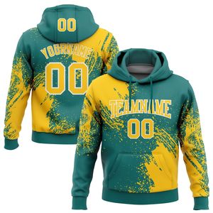 Sudadera con Capucha Personalizada para Hombre, con Estampado por Sublimación de Pinceladas, Nombre y Número, Ropa Deportiva, Poliéster, Corte Casual, Estilo Otoñal - Product Image 3