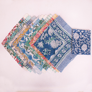 Pañuelo Cuadrado de Algodón Voile Premium Sanganeri Boho, Ligero, No Tejido, Ecológico, Transpirable, para Cabello y Cuello, para Todas las Estaciones - Product Image 4