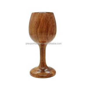 Copa de vino de madera hecha a mano ecológica 2025 para restaurante, Bar, decoración del hogar y regalo, venta al por mayor, MOQ 20 - Product Image 3
