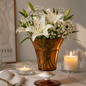 Vase à fleurs moderne en verre écologique fait main, centre de table décoratif, réutilisable, durable, vente en gros - Product Image 5