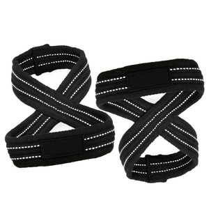 Anti Slip Figure 8 Powerlifting Straps High <b>Strength</b> Cotton Wrist Support for Bodybuilding <b>Strength</b> <b>Training</b> Gear - Product Image 2