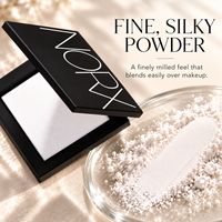 Poudre compacte légère NORX, fini mat effet soft-focus, poudre de maquillage pour le visage