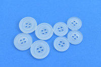 Kancing Flatback PP Daur Ulang Ramah Lingkungan Terlaris Warna Natural untuk Kemeja Jeans 4 Lubang Ukuran 18mm Buatan Vietnam Merek VNB 500pcs