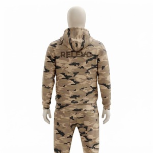 Conjunto de Sudadera con Capucha y Pantalones Deportivos de Camuflaje para Hombre, Felpa Francesa, Ropa Casual de Otoño para el Día a Día - Product Image 2