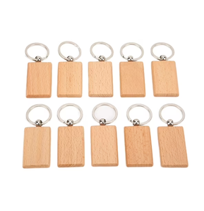 Llavero de madera, el más nuevo, soporte para llavero de madera, llavero cuadrado de madera personalizado, llavero en blanco para logotipo - Product Image 2