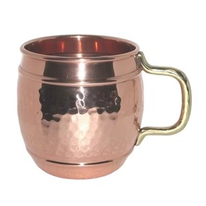 Ensemble de tasses à Moscow Mule classiques de luxe, fabriquées à la main, en cuivre pur, logo OEM ODM imprimé pour la décoration de table - Product Image 6