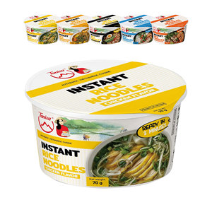 Soupe de nouilles de riz au poulet instantanée, sans gluten, de haute qualité, vente en gros directe d'usine, certifiée HALAL/ISO/HACCP - Product Image 1