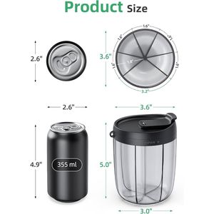 Large Anti-Mixing Pill <b>Storage</b> Case 6-Capacity Supplement Organizer with Wide <b>Open</b> Design Various Vitamins Bottle Holder - Product Image 1