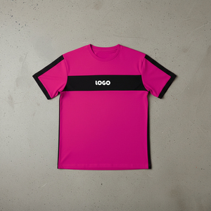 เสื้อยืดผู้ชายสำหรับออกกำลังกายฤดูร้อน ทนทาน ผ้าฝ้าย 100% แห้งเร็ว ระบายอากาศดี แต่งผ้าตาข่ายตัดต่อ  รับสกรีนโลโก้ ทรงโอเวอร์ไซส์ - Product Image 3