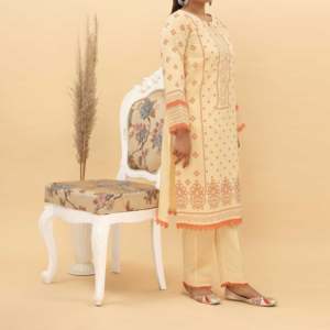 2PC Pantalon de costume cambric en coton sérigraphié pour femmes Collection PS4970 - Product Image 2