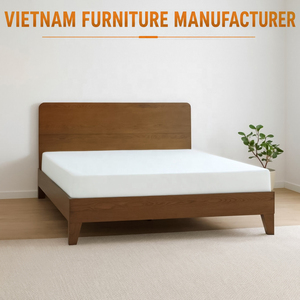 Soporte OEM/ODM, Estructura de Cama de Madera Maciza, Diseño Minimalista, Muebles de Dormitorio Ecológicos, Camas de Madera, Fabricante de Muebles de Vietnam - Product Image 1