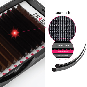 Pestañas Charmlash al por Mayor con Empaque, Pestañas Individuales con Curvatura D, Resistentes a los Rayos UV, Caja de Pestañas con Aspecto Natural, Varios Grosores - Product Image 1