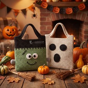 Bolso de Hombro de Moda con Patrón de Dibujos Animados para Halloween, Bolso de Mano Ecológico para Mujer, Ideal para Fiestas - Product Image 3