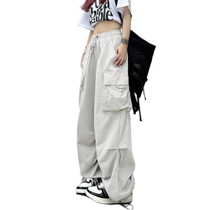 Pantalones Cargo de Otoño para Mujer, Pantalones Casuales de Corte Holgado con Múltiples Bolsillos, Estilo Cargo, Pantalones de Moda Urbana para Mujer - Product Image 3