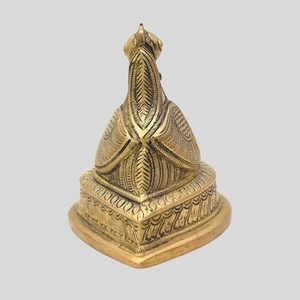 Statue de paon en laiton artisanale, objet décoratif traditionnel gravé, figurine d'oiseau pour la décoration de la maison, du temple ou du bureau - Product Image 2
