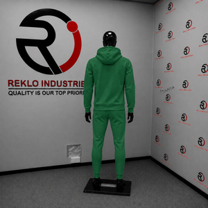 Conjunto Deportivo Verde para Hombre con Capucha, Sudadera y Pantalones de Color Sólido con Cierre Completo, Corte Regular, Ropa Casual de Otoño, Moda Urbana - Product Image 4